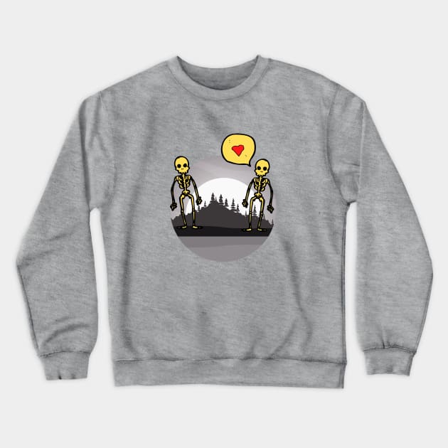 Two skeletons In love - Pop culture - dead inside Crewneck Sweatshirt by Yas R